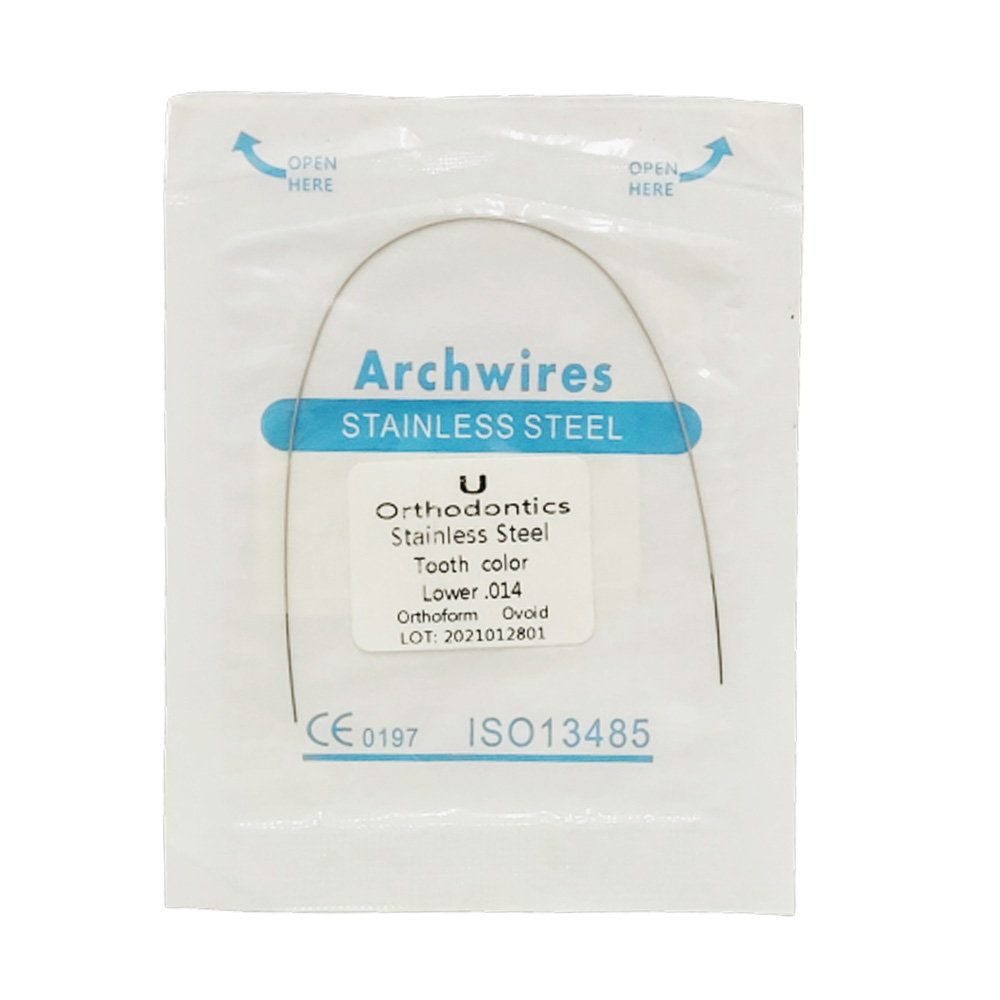 U Ortho Stainless Steel Tooth Color Wire - Ovoid Lower 0.014 (Pack of 1)