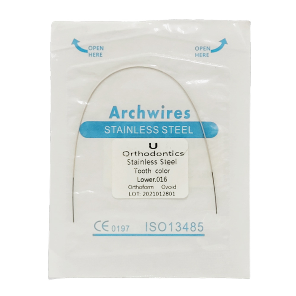 U Ortho Stainless Steel Tooth Color Wire - Ovoid Lower 0.016 (Pack of 1)