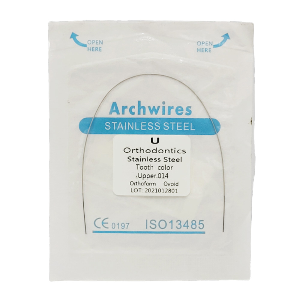 U Ortho Stainless Steel Tooth Color Wire - Ovoid Upper 0.014 (Pack of 1)