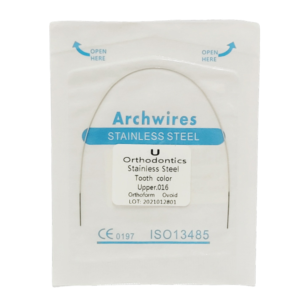 U Ortho Stainless Steel Tooth Color Wire - Ovoid Upper 0.016 (Pack of 1)