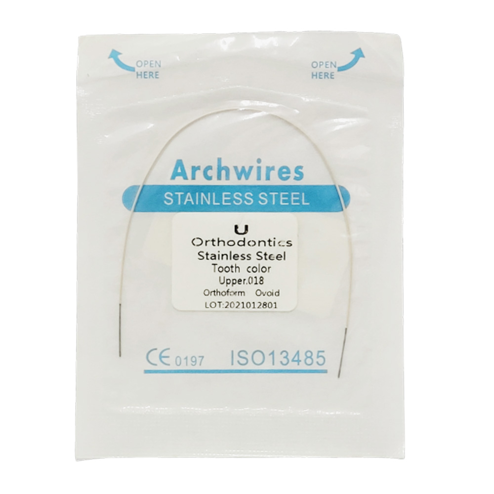 U Ortho Stainless Steel Tooth Color Wire - Ovoid Upper 0.018 (Pack of 1)