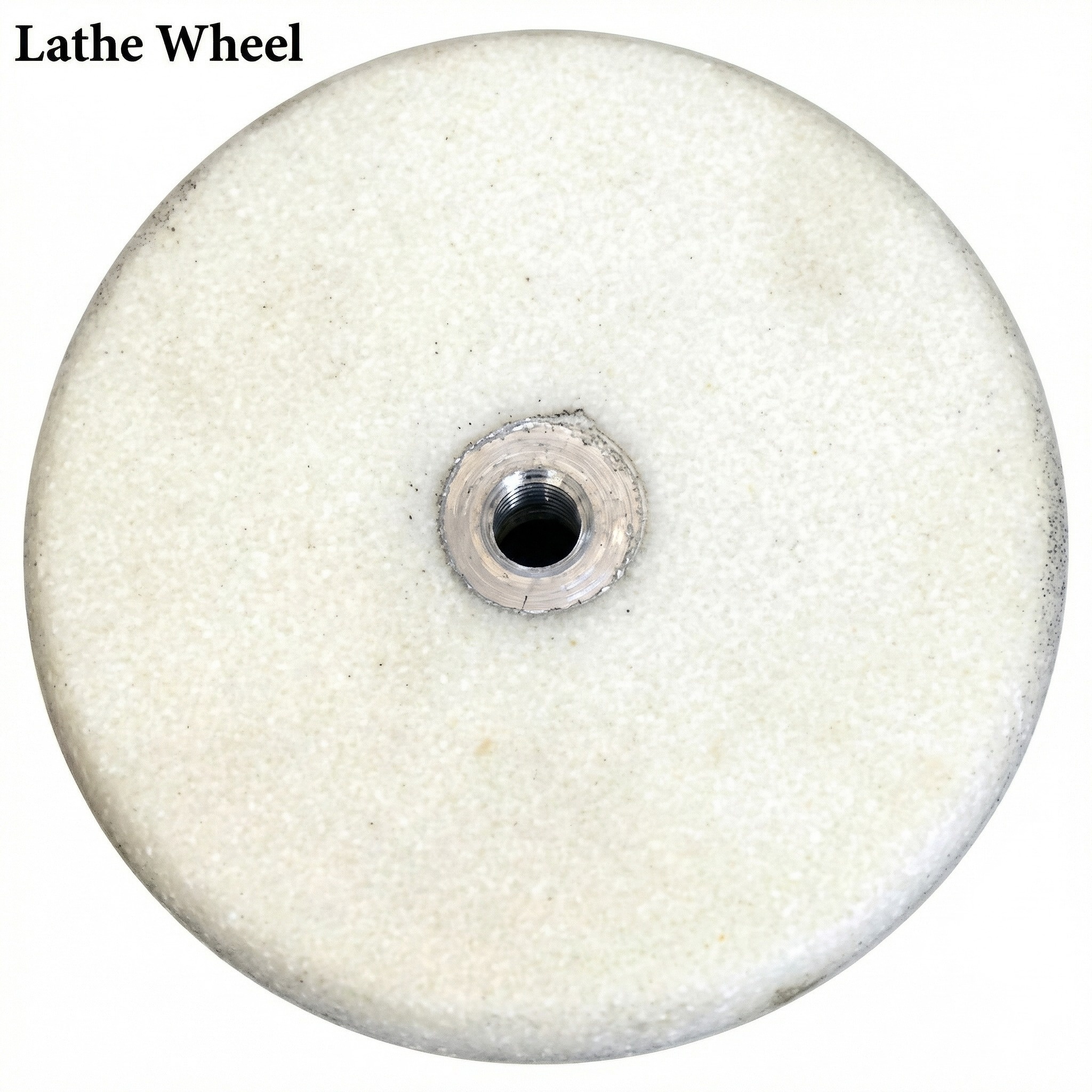 Unident Dental White Acrylic And Silicon Carbide Lathe Wheel (3"incs)