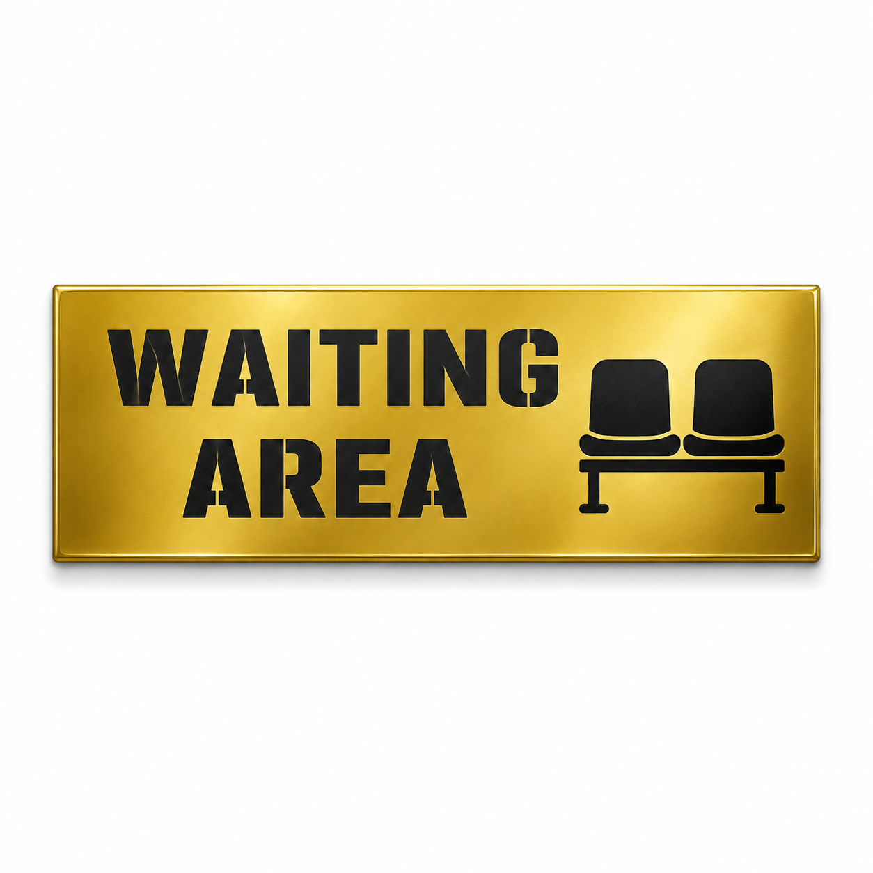 Unique Dents Acrylic Sign Plate - Waiting Area