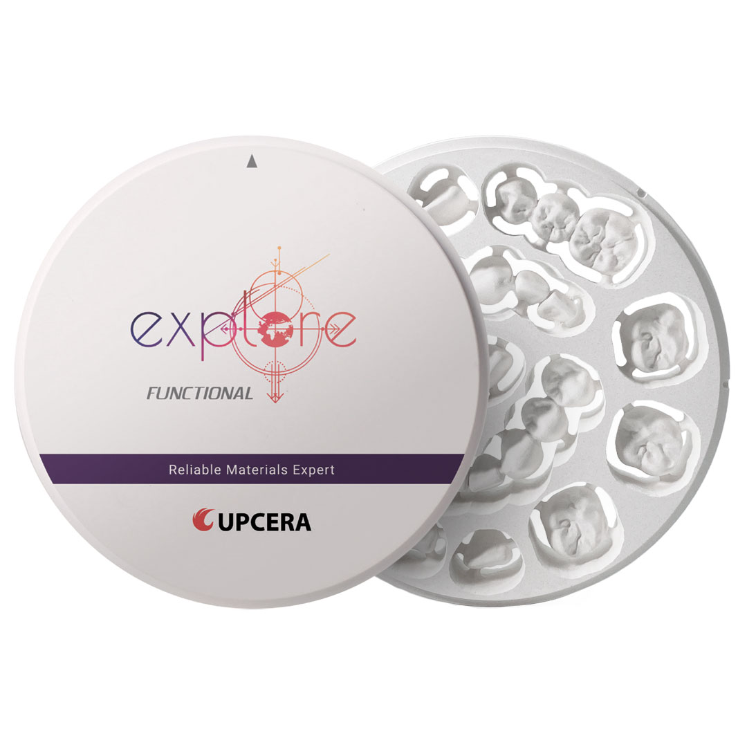 Upcera Dental Zirconia Blanks Explore Functional Multilayer Shade A1- D98-14mm