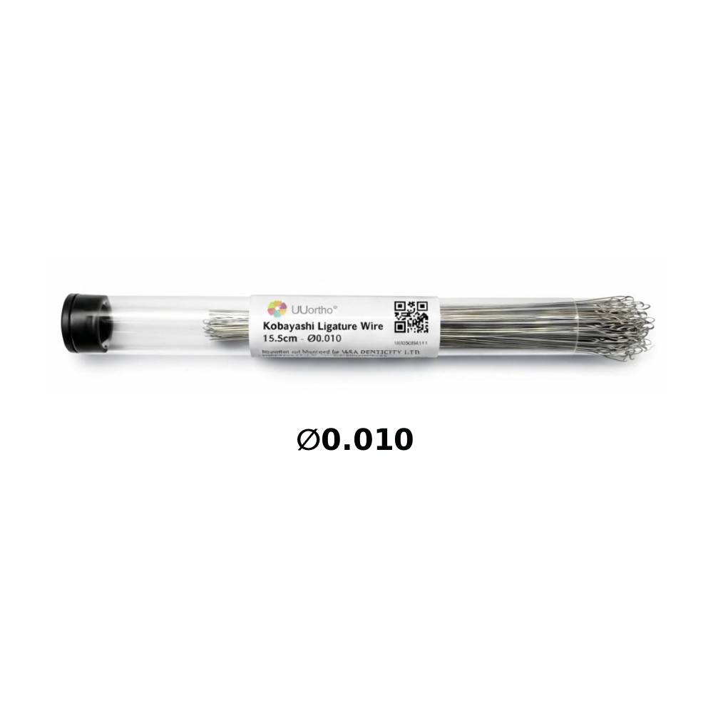 UU Ortho Kobayashi Ligature Wire 15.5cm -  ∅0.010" (Pack of 100)