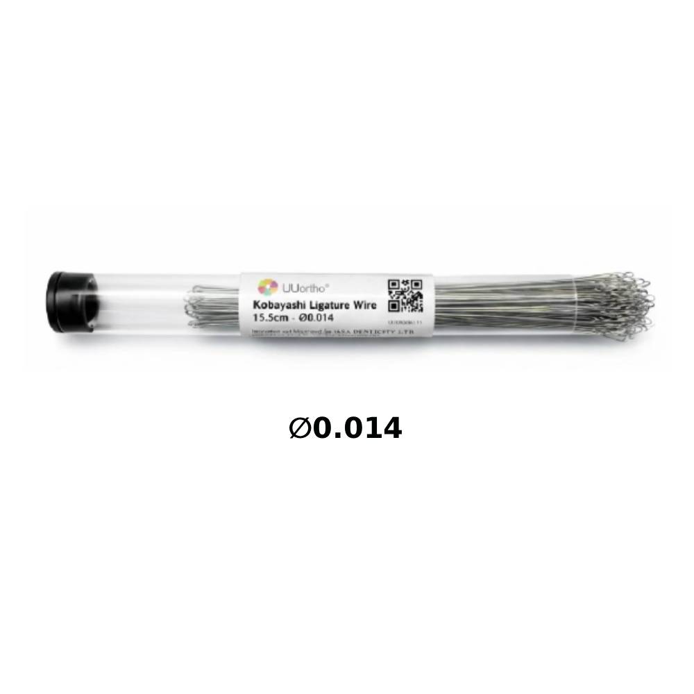 UU Ortho Kobayashi Ligature Wire 15.5cm -  ∅0.014" (Pack of 100)