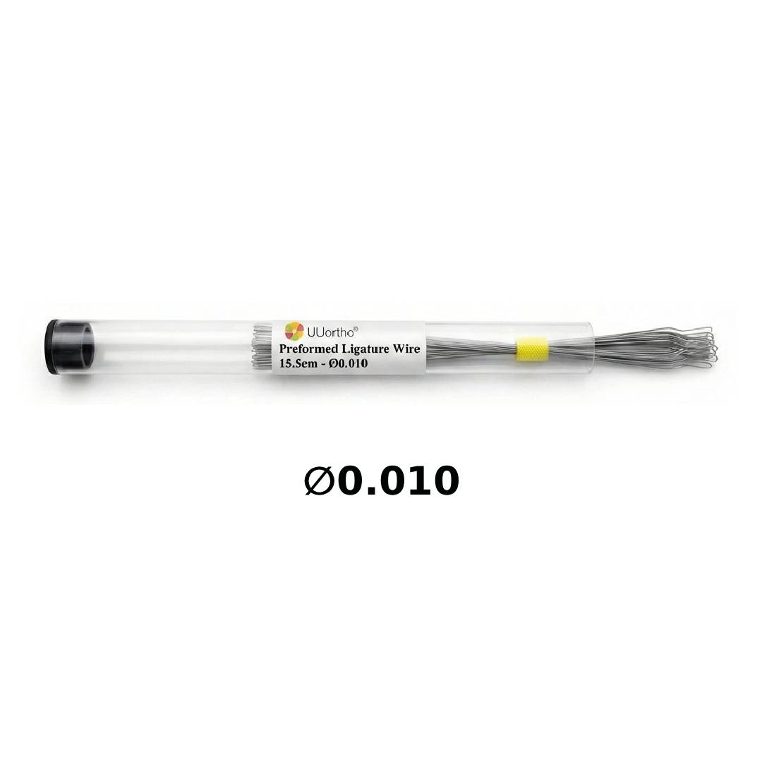 UU Ortho Preformed Ligature Wire 15.5cm - ∅0.010" (Pack of 100)