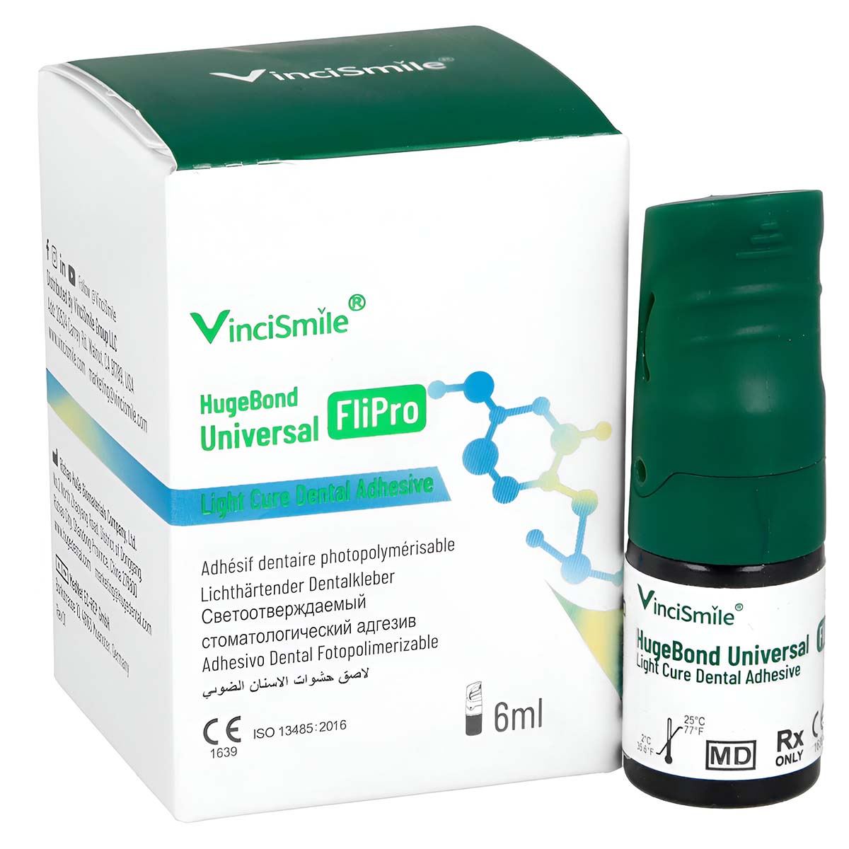 Vincismile HugeBond Universal FliPro Light Cure Dental Adhesive