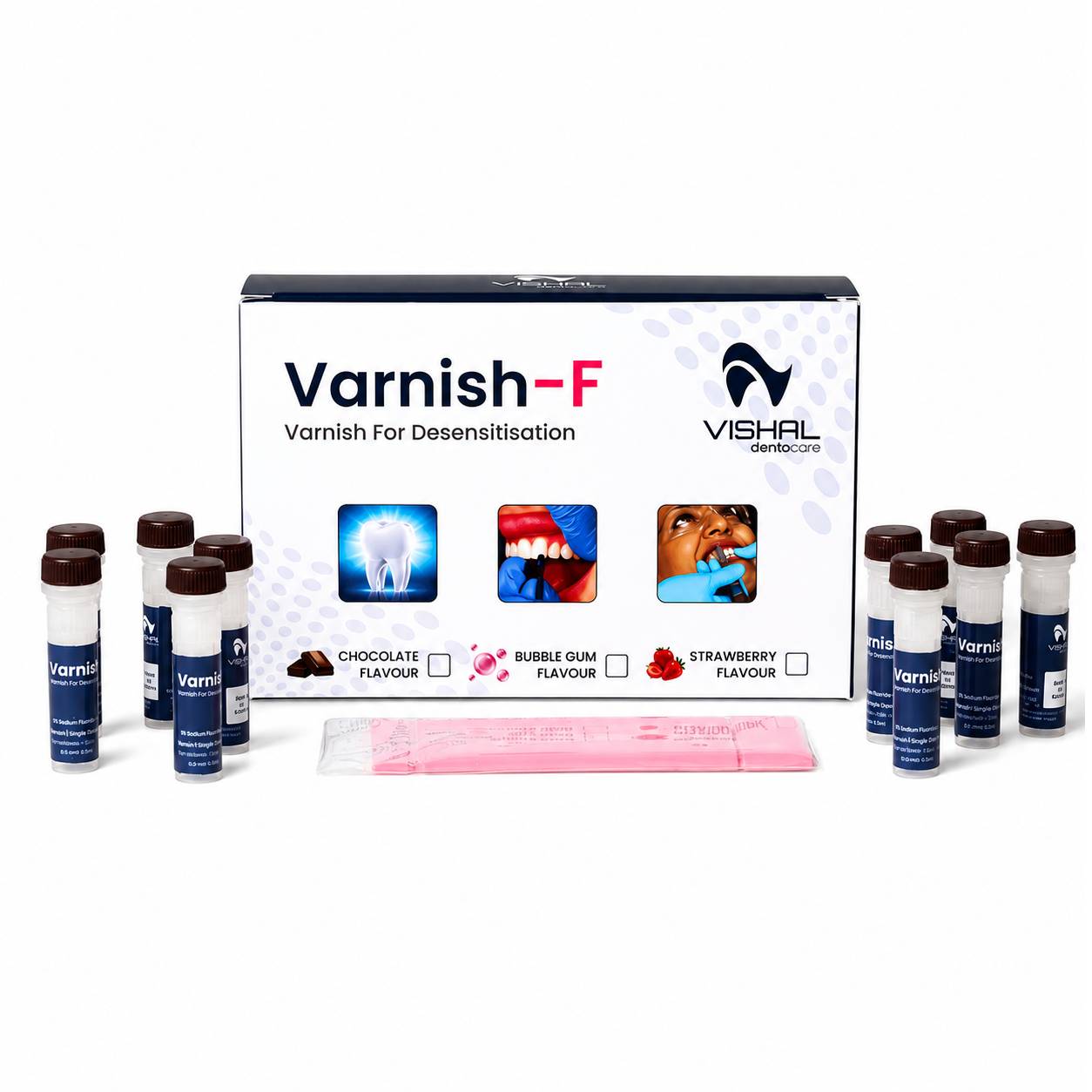 Vishal Dentocare 5% Sodium Fluoride Varnish Single Dose - 0.5ml (Pack of 10)