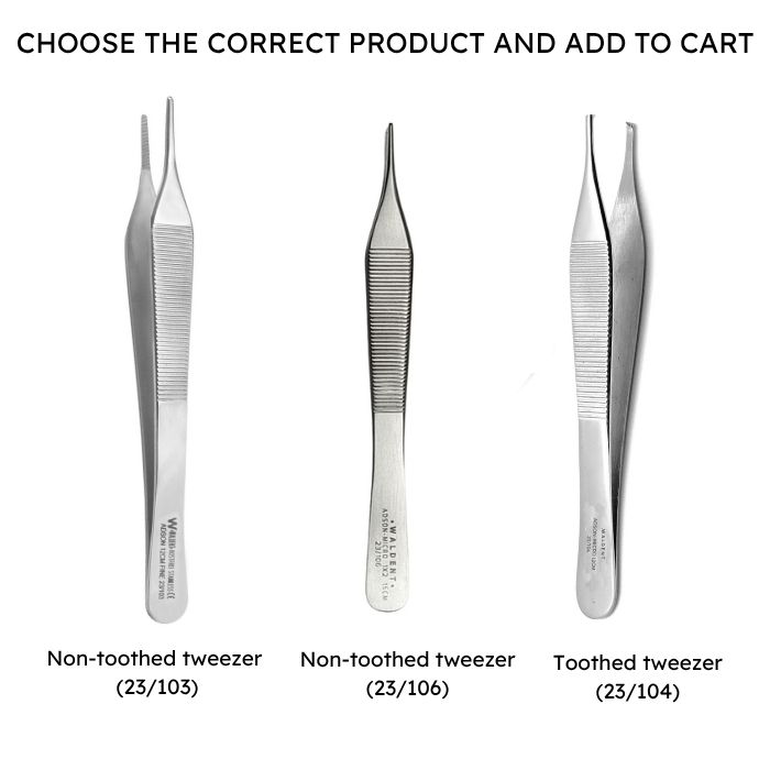 Waldent Adson Tweezers Micro & Fine