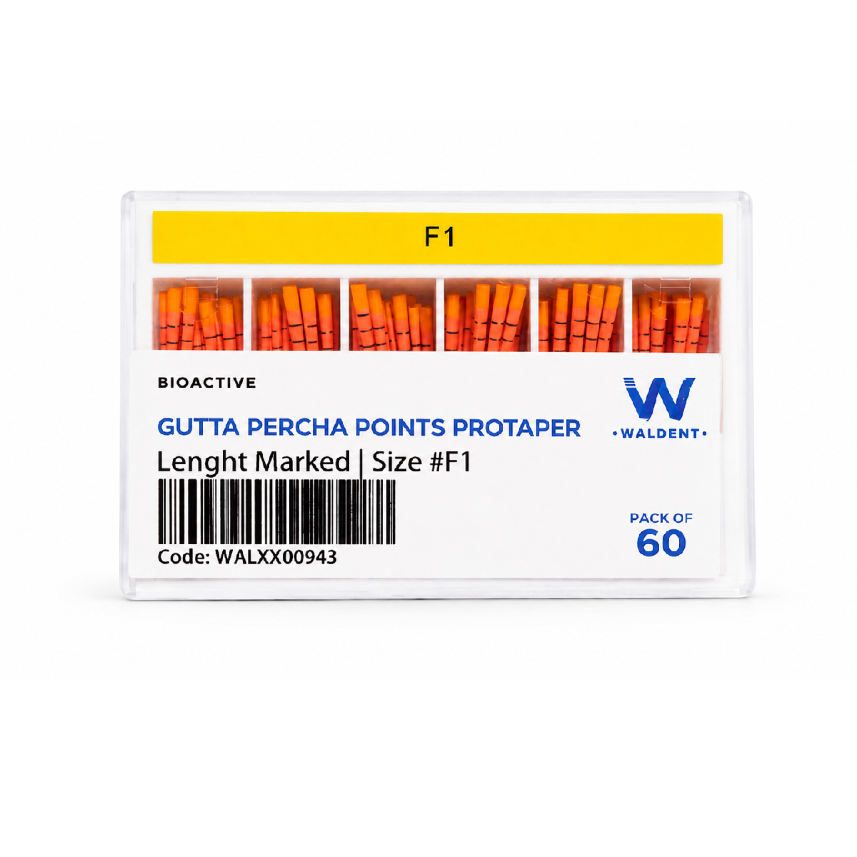 Waldent Bioactive Progressive Taper Gutta Percha Points (ProTaper Compatible) - Length Marked