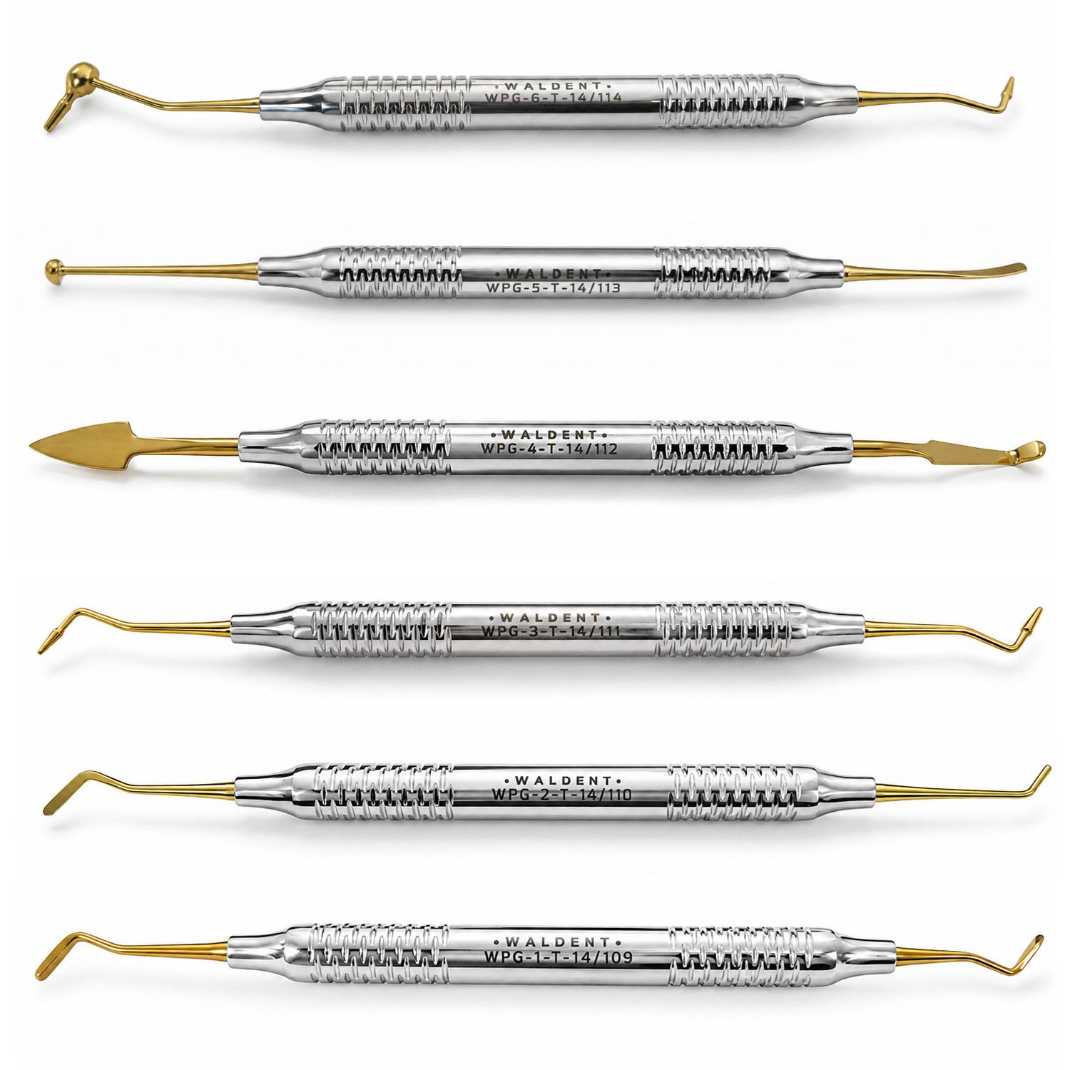 Waldent Composite Instrument kit - Gold- Set of 6 (K14/4)