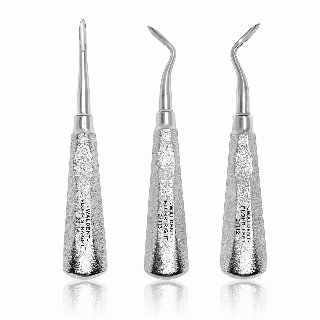 Waldent Flohr Root Elevators with Shot Blast Handle