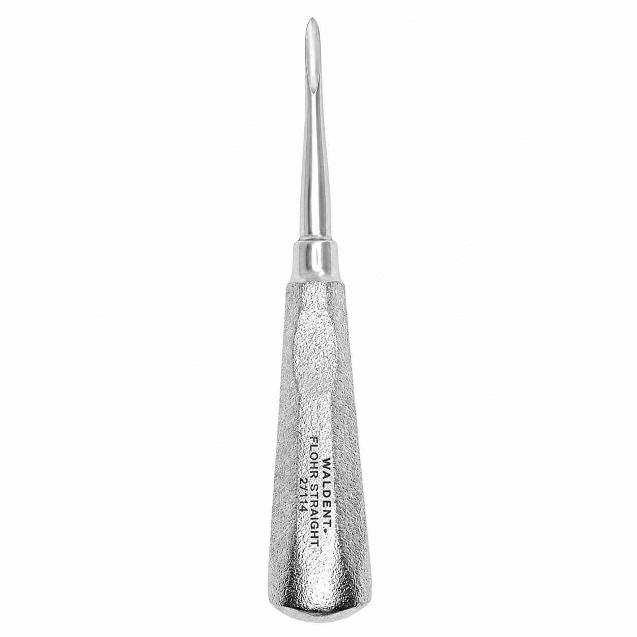 Waldent Flohr Straight Pointed Root Elevator with Shot Blast Handle (2/114)