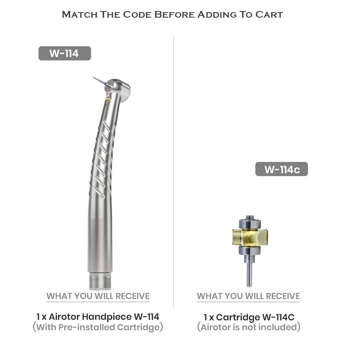 Waldent LED Airotor Handpiece And Cartridge