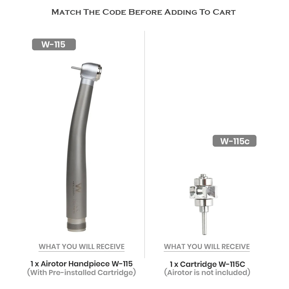 Waldent Moon Super Bright Airotor And Cartridge