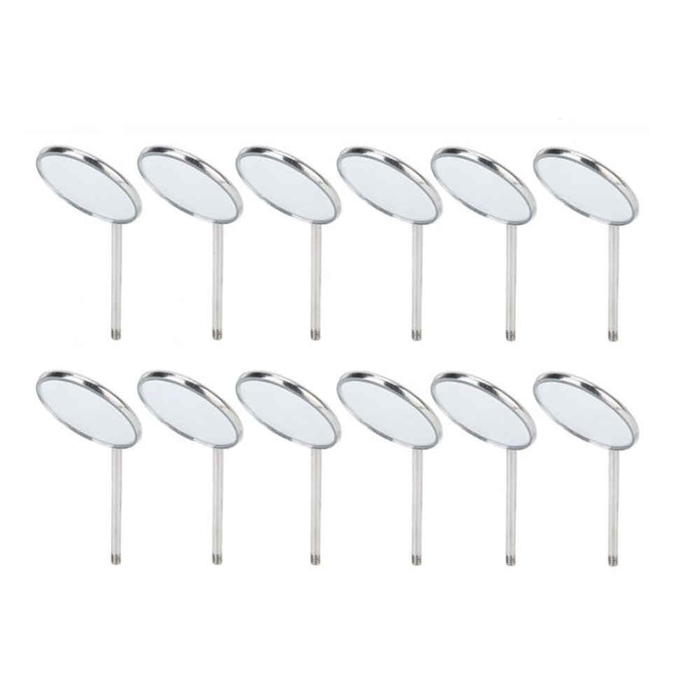Waldent Mouth Mirror Tops Plain #4 Pack of 12 (K13/4)