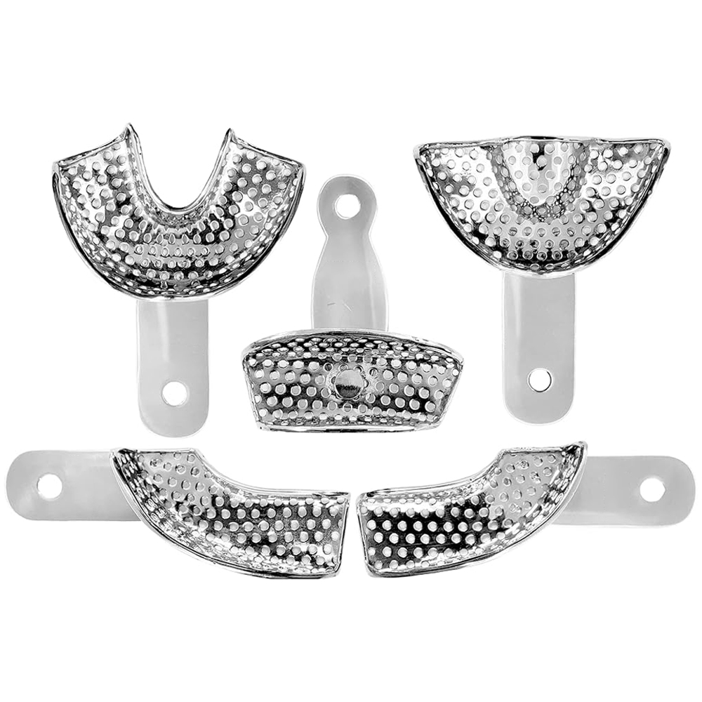 Waldent Perforated Rim Lock Dentulous Half Impression Trays (Set of 11pcs) K18/5