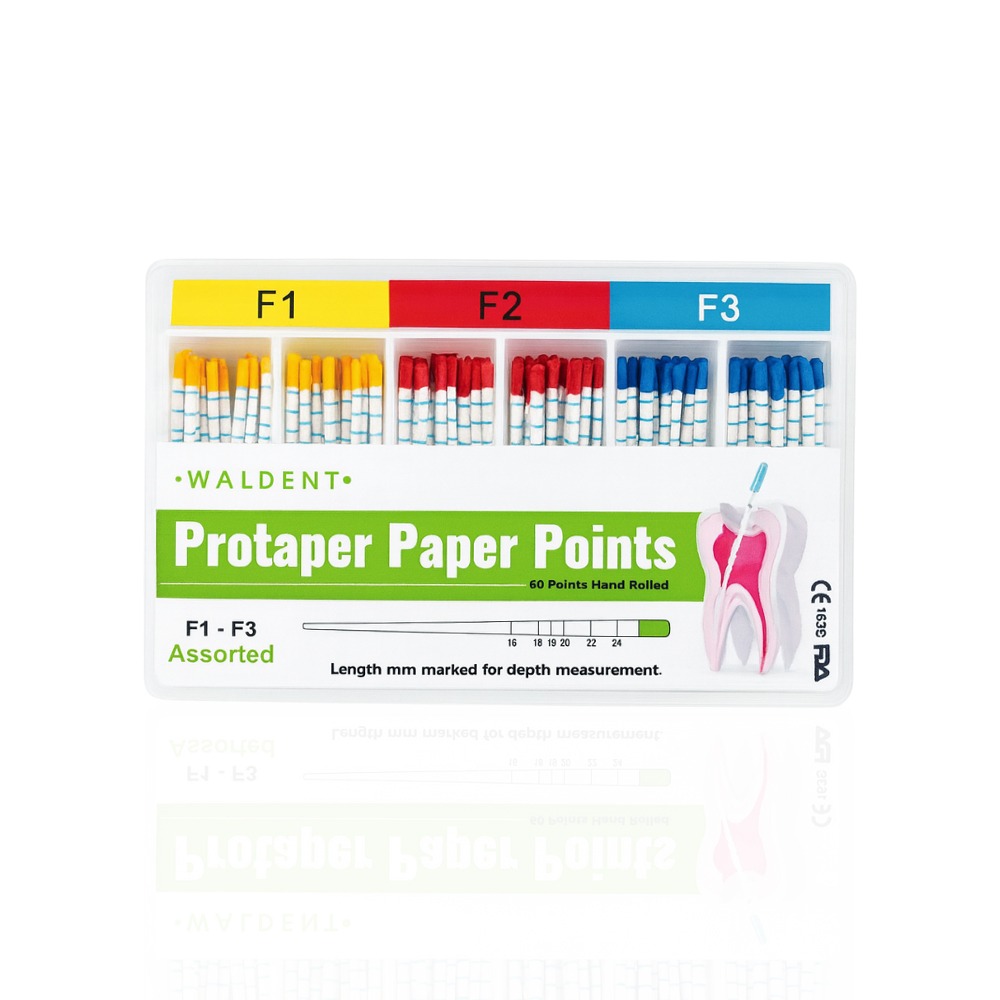 Waldent Progressive Taper Paper Points (ProTaper Compatible) - Length Marked #F1-F3