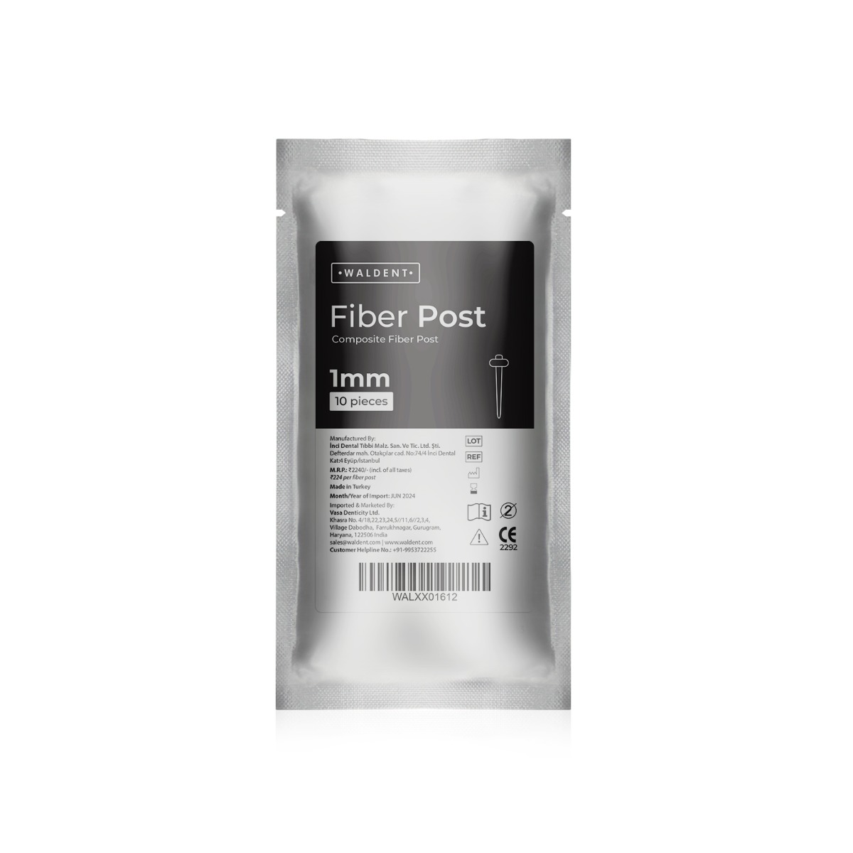 Waldent Radiopaque Composite Fiber Post Refills - 1mm (10pcs/pack)