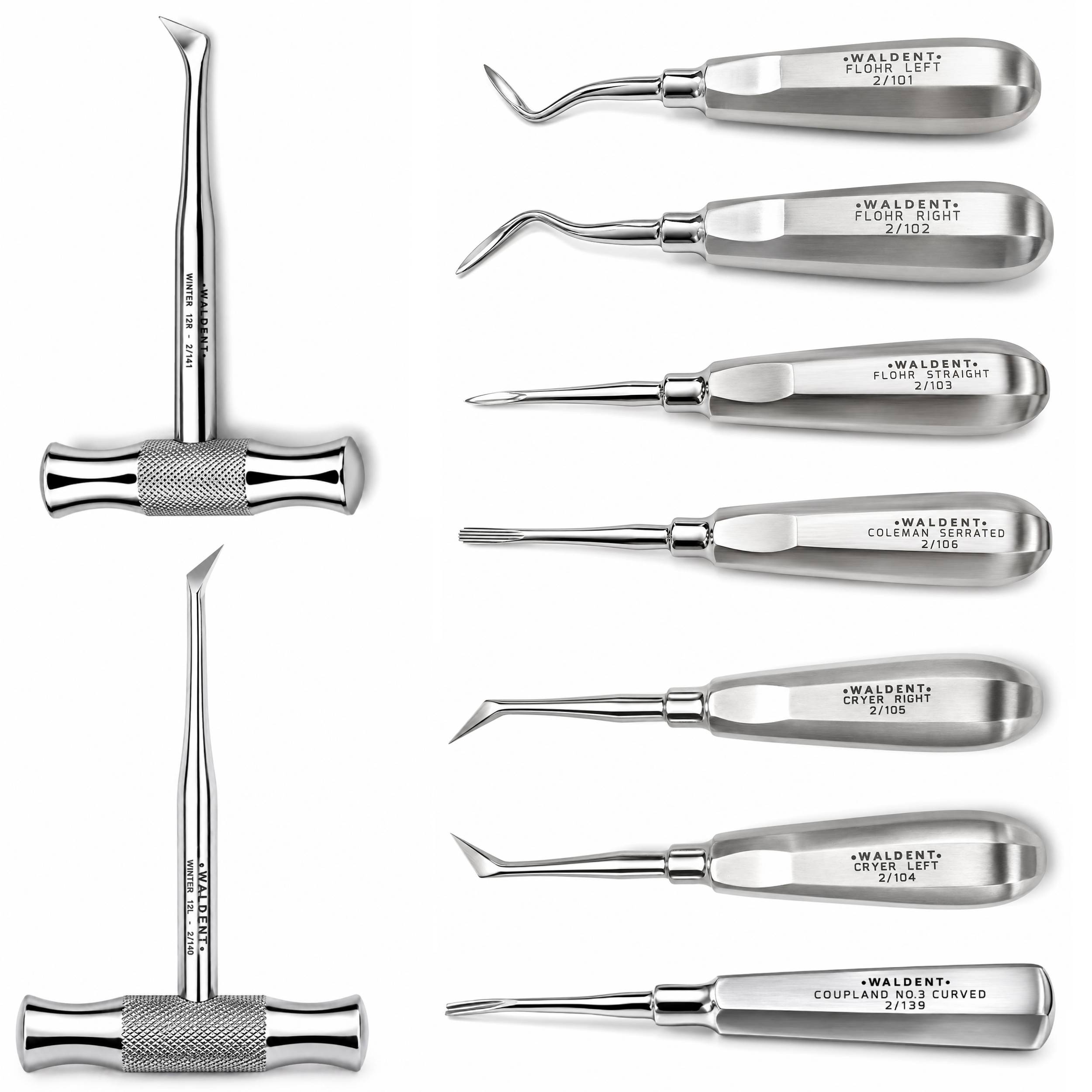 Waldent Root Elevator Instruments Kit - Set of 9 (K2/5)