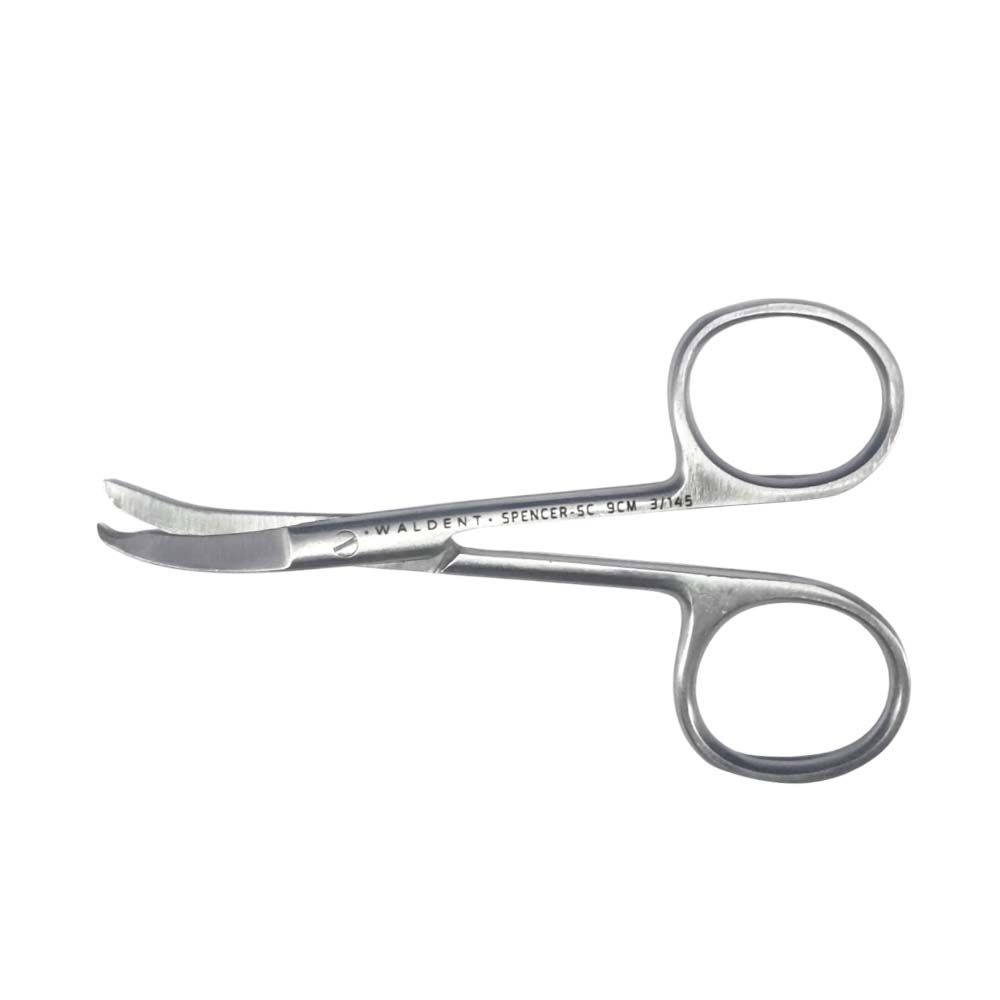 Waldent Scissors Spencer For Suture Cutting Curved 9 cm (3/145)