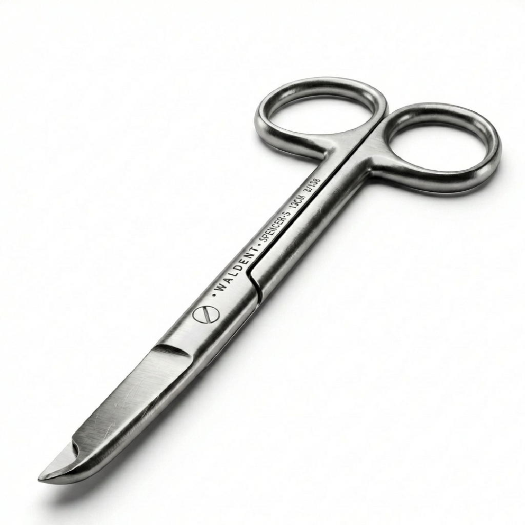 Waldent Scissors Spencer Side Curved For Suture Cutting 13 cm (3/138)