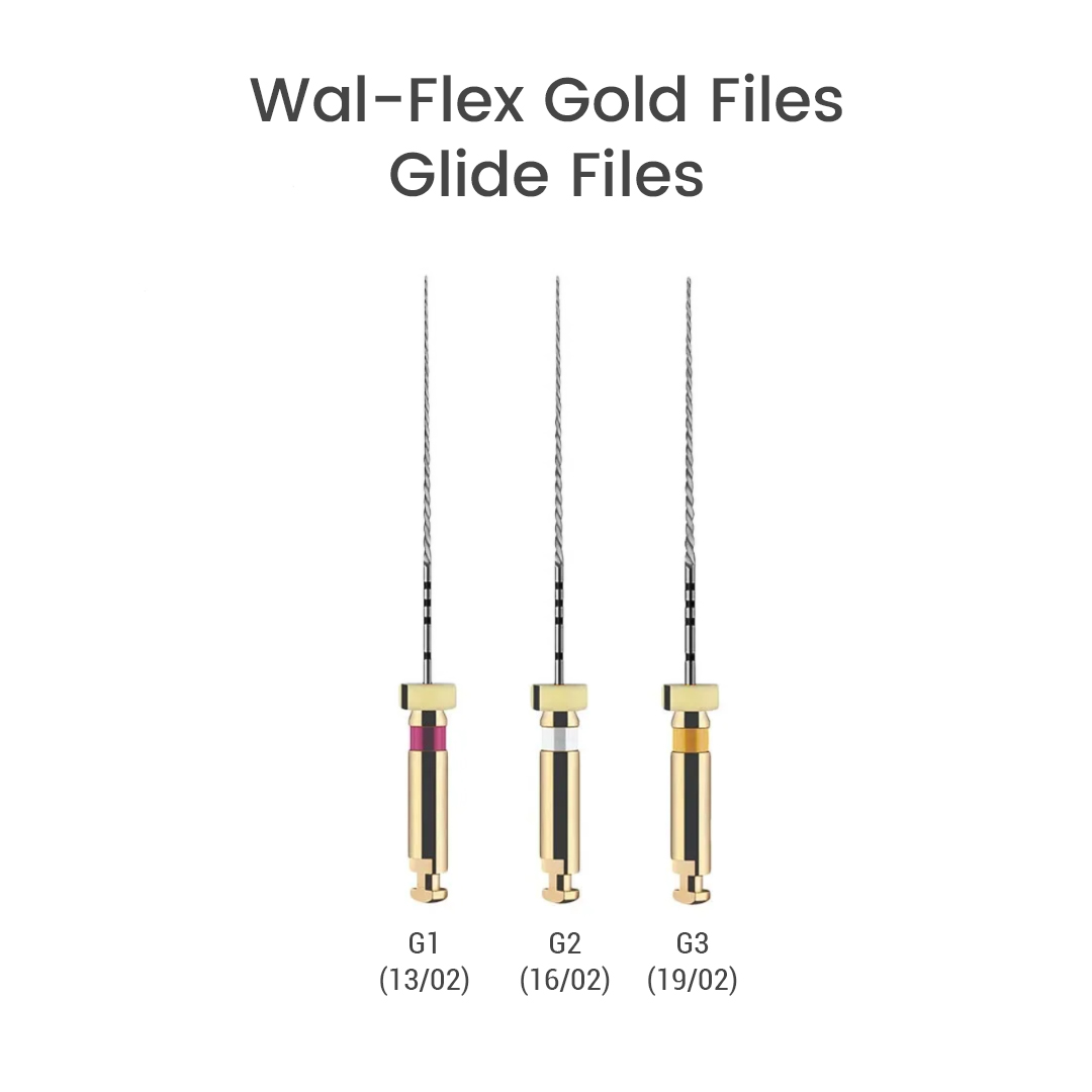 Waldent Wal-flex Glide Files - 25mm Assorted (G1-G3)