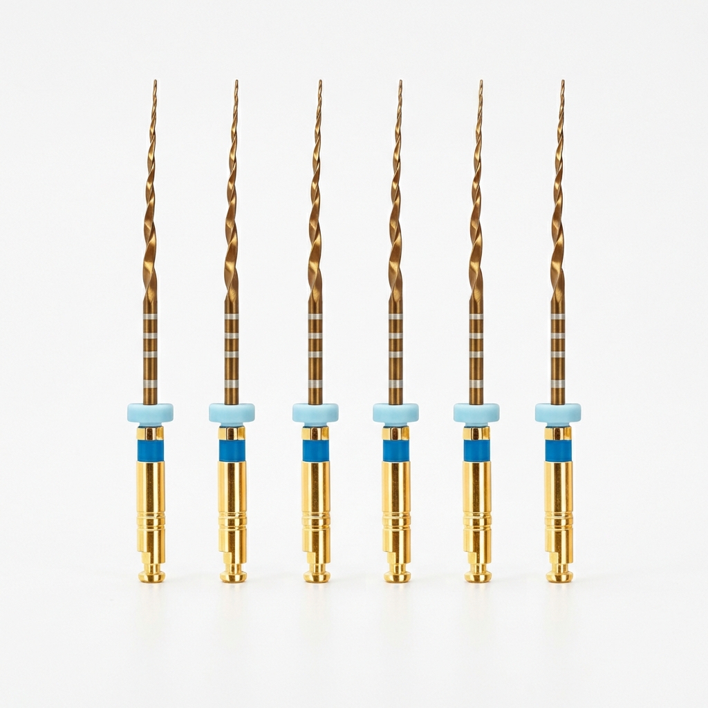 Waldent Wal-flex Gold Rotary Files 25mm - W7 (30/04%) (Pack Of 6)