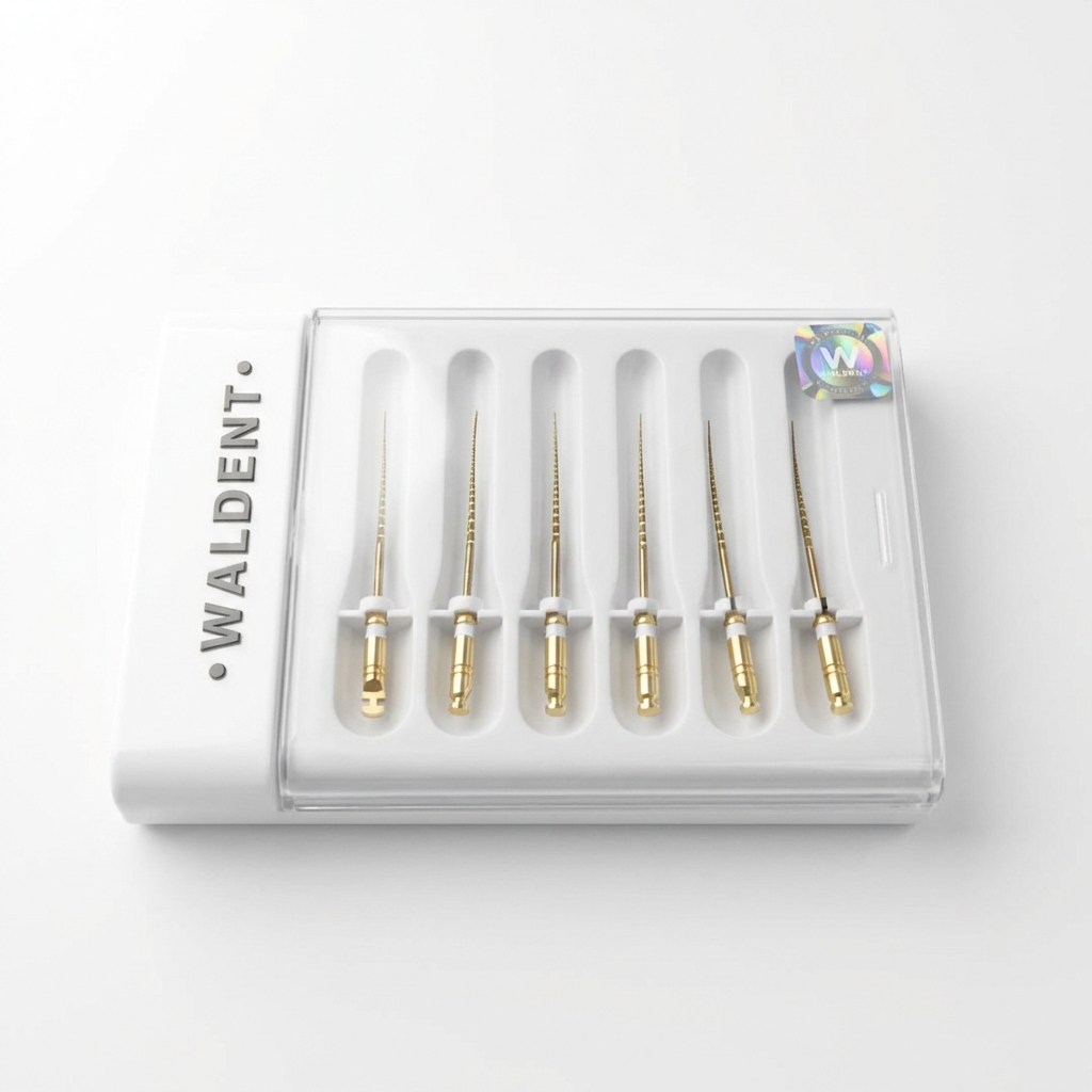 Waldent Wal-flex Gold Rotary Files 25mm - Wx (17/04%) (Pack Of 6)