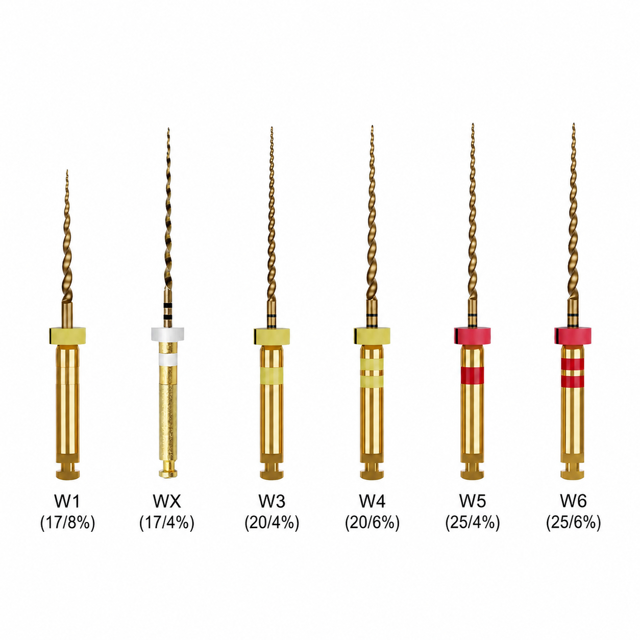 Waldent Wal-flex Plus Gold Rotary Files 21mm Assorted