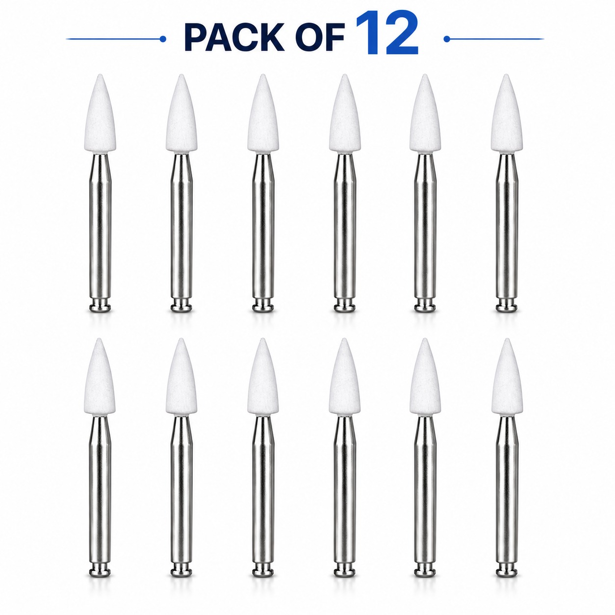 Youdent Composite Interproximal & Groove Finishing Kit RA - WR033 | White Flame Shaped (Pack of 12)