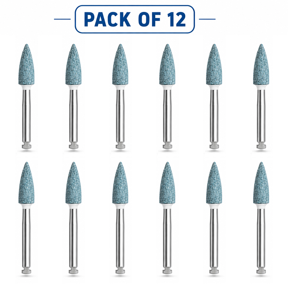 Youdent Composite Interproximal & Margin Refinement Kit RA - GR032 | Green Flame Shaped (Pack of 12)