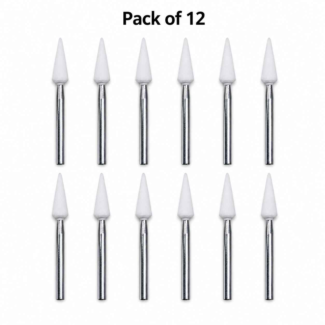 Youdent Composite Surface Finishing & Smoothing Kit FG - WF043 | White Cone Shaped (Pack of 12)