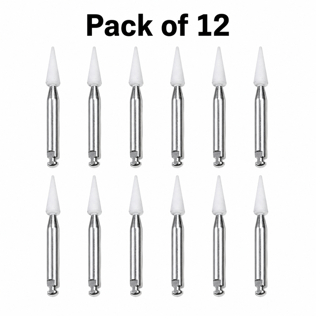Youdent Composite Surface Finishing & Smoothing Kit RA - WR043 | White Cone Shaped (Pack of 12)