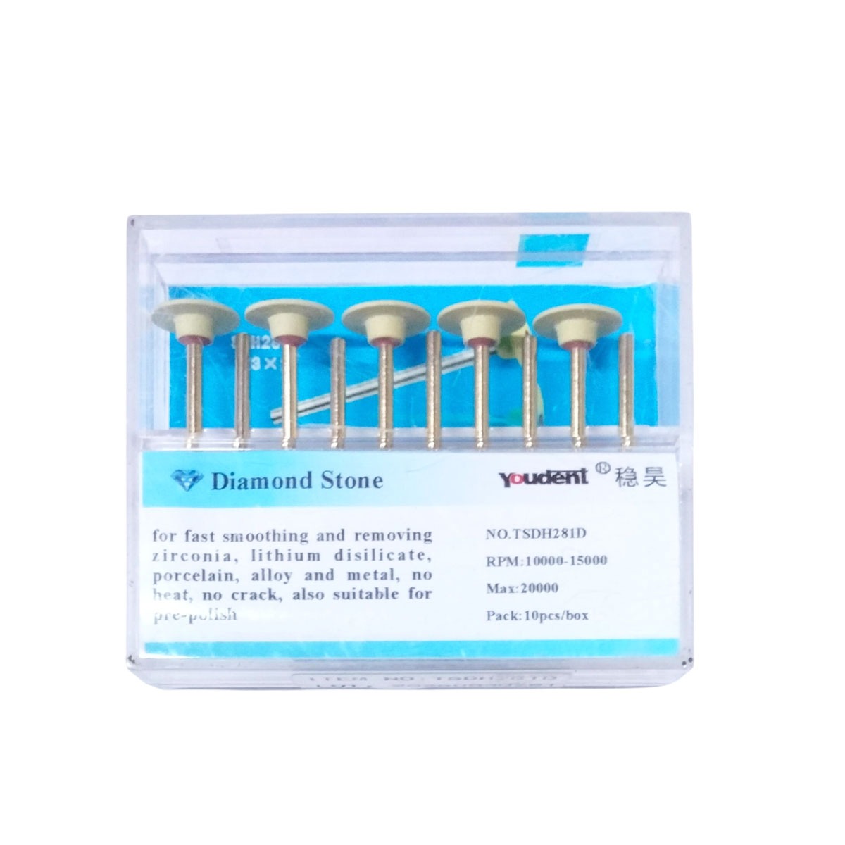 Youdent Diamond Stones For Zirconia, Ceramic, Porcelain & Metal HP (TSDH281D)