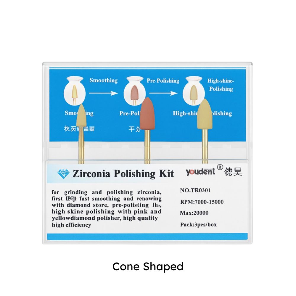 Youdent Zirconia Grinding And Polishing Assorted Kit RA (TR0301)